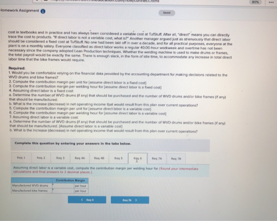 SVETRYWCONNECLINI Homework Assignment cost in textbooks and in practice and has always been considered a variable cost at Tuf