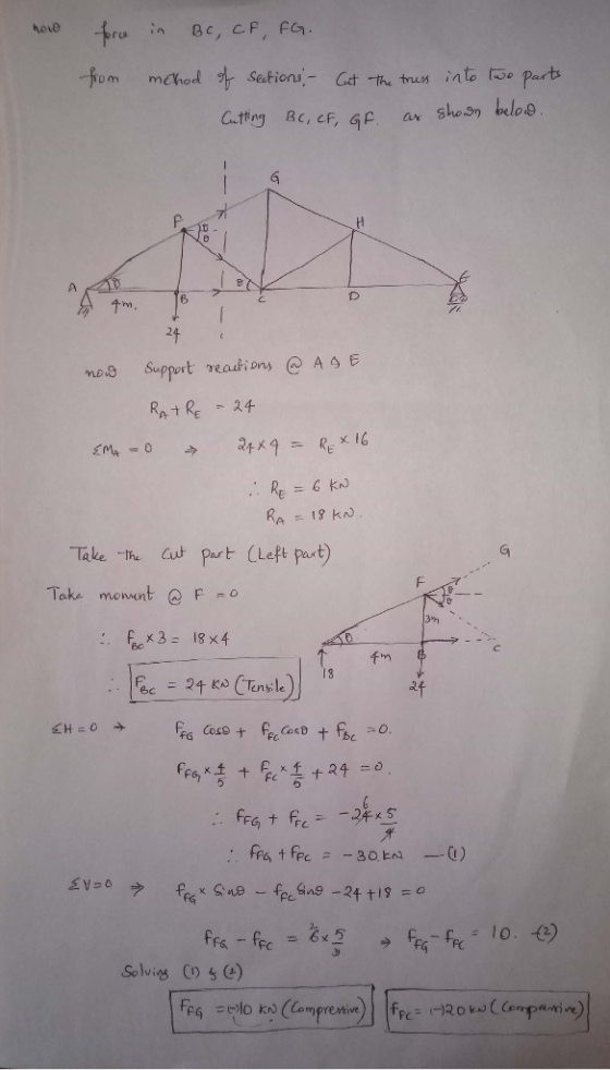 m013 Support. ケeathon) @ AG E RA = 18 kN Take the utPart (left part) Take mowntF o ex 3 18x4 fn