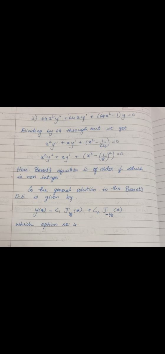 out we get ii) 64 x² +64 x 4 + (64x² - D j = 0 Dividing by 64 through x²g + xy + (x² - 4) = 0 xiya + xy + (22-11-)) = 0