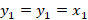 yi = y1 = x1