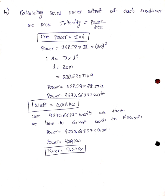 alulahn, Soun power outhử of each snatlaer Col ding each Sroublavr Avea d= 3.om = 328.59 x x 9 foaere 32.59%28,244 Power 9290