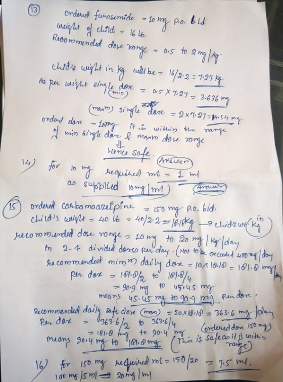 ordered furosemide - to me po bid weight of child - 16 16. Recommended dose range = 0.5 to 2 mg / kg chidas weight in my will