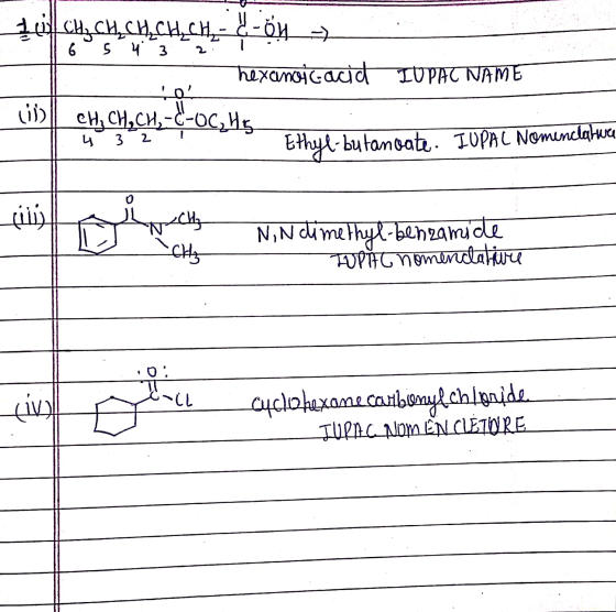 d-on 2. да си си, си,си, сH, - - 6 5 4 3 hexanos cacict IUPAC NAME ен, си,си, - c-oc, M Ethyl-butanoate. IUPAL Nomenclatwa دا