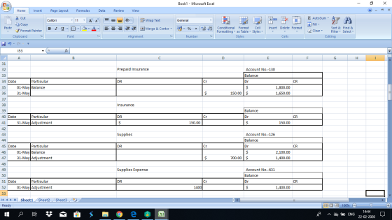 Book1 - Microsoft Excel - X Home Insert Page Layout Formulas Data Review View ♡ General 1 - Wrap Text Merge & Center 1 - 3 Au