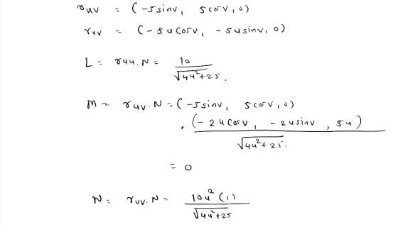 our =(-5sinu, scolio) row a c-sucosu, - susinvio) Lu ruu.Ns 10_ 544²+25. m= rar.n=(-5 sinu, scorriol (- 2 u Cosu, - eusinv ,s