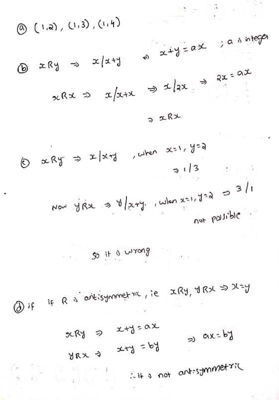 @ (12), (1,3), (114) ; a is integer = x+y = ax © & Ry = x/x+y o * 2/x+y eky » od scRx =) эх Rх. . 0 x ry » * lacry , when a =