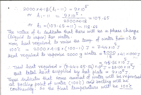 .: 2000*4.1$(t-11) = 94100 or fl- = 98105. ce = 107.65 2000x418 or ti =(107.65 +11) = 118.65 The vatue of ti indicates that