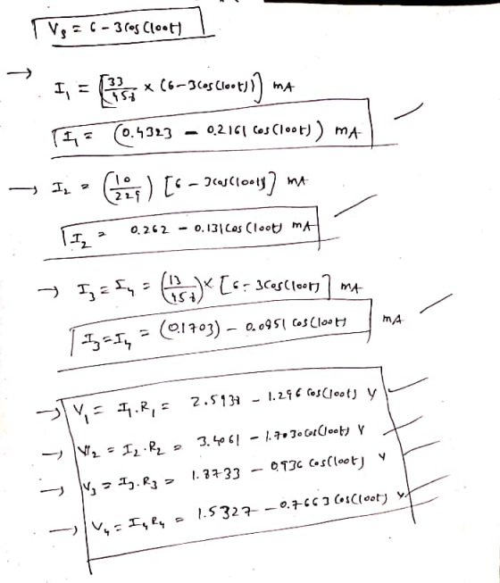 V = 6–3low cloty I = 6-3 (og Cloot) * 1,= pia X Co-Jeas cores) ma = (0.4323 – 0.2161 Cos Cloor)) MA -Ica (o) [s - Dcyclooxy?