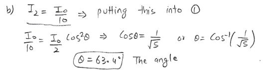 b) T2 = putting this into O 2. 0-63-4、 The angle