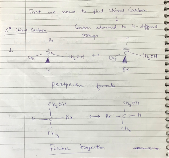 First we need Carbon to find Chiral + Carbon attached to охир 4 - different c* Chiral Carbon CX3 CH₂OH & - (HOH perspective i