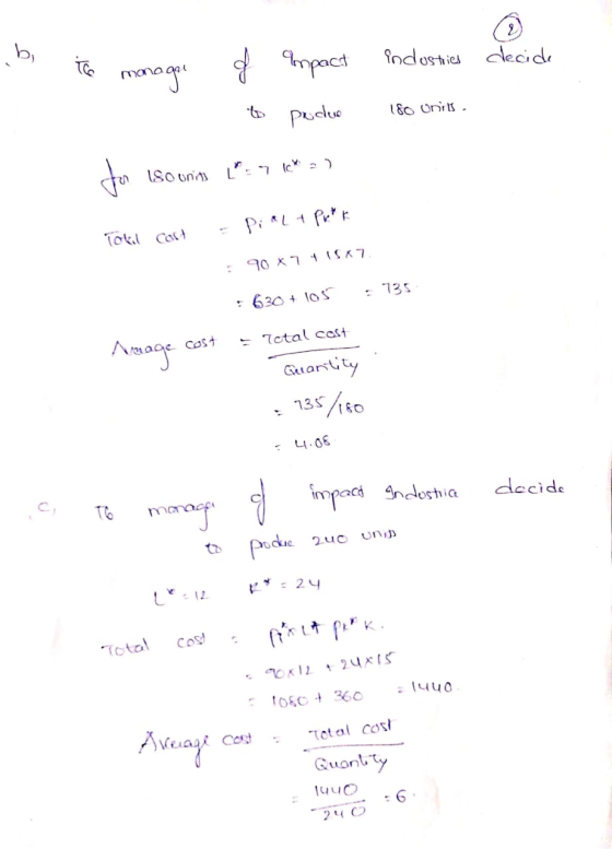 bi to manage of Impact Industries decide to produe 180 units. to Iso unins er khan - Piala Prtk Tokil cast E 90 * 7.41587 : 6