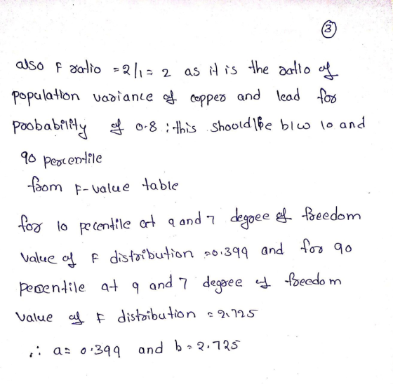 Populaton vadiante l ceppers and lead los 18om E- value lable l and 7 value of F dstarbutian 34 and a yaue Value e distbibuti