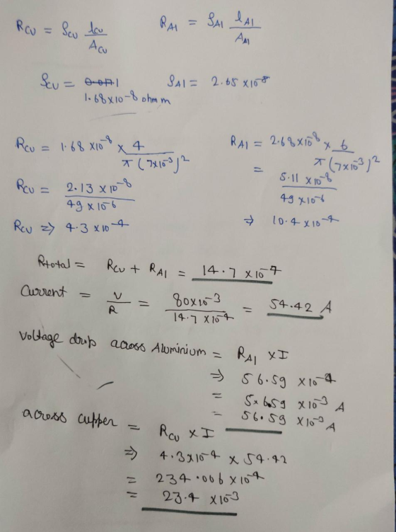 RAL Roo = Scu lu SAI PAL AA Acu Su = DO SAI= 2.65*108 1.68x10-8 ohmm Reu = 1.68X108 X4 * ( 7x10 3/2 Reu= 2.13 x 108 4gx106 Ro