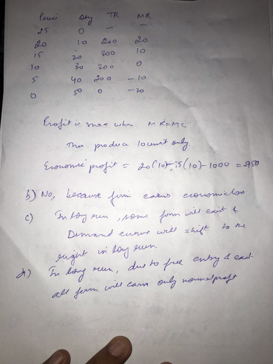 leni TR MR - 25 20 doo 20 300 20 30 300 Zoo 5 yo -10 -20 o so o when Profit is man MREMC This produce lounit only. Economne p