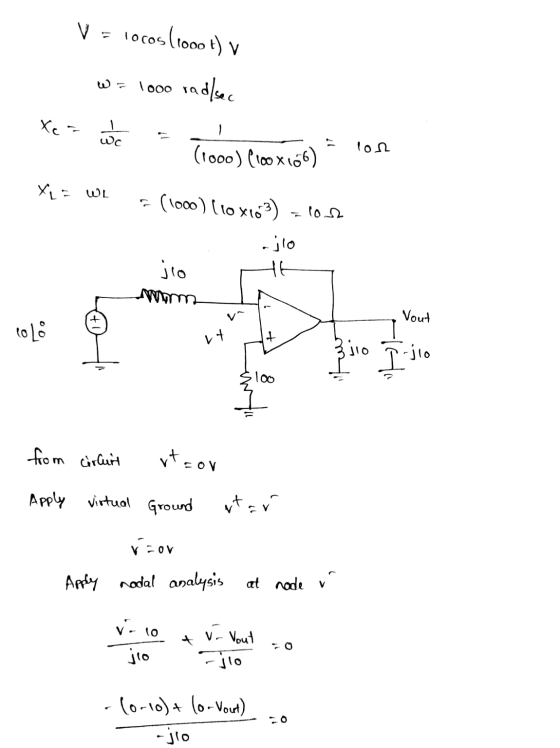 V = locos (1000 t) v 1000 rad/sec Xc - wc lon (1000) (100x166) X = WL (1000) (10 x103) 10.12. jo HE jo im Vout COLO L+ 3sio 아
