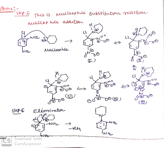 step. I This is nucleophile substitution reaction reclclop hele addition CI NE LHV } N=0 Cuvio Ne 2 nucleophile Loo CUTE ooo