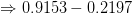 → 0.9153 -0.2197