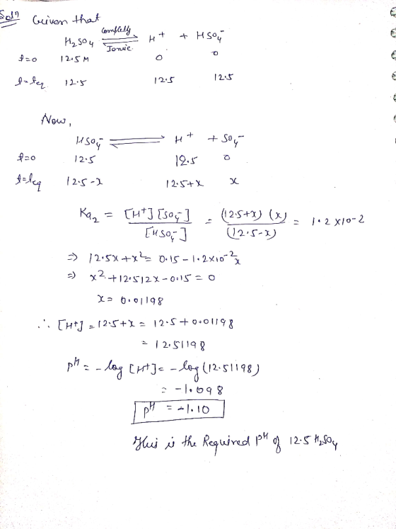 క Guivon that (armafubly HSo H2SO4 Tonue 2.5M 25 /2.5 Now So 12.5 2. 2 5- 12.5+X CHJ ESo 12.5+1 () Kaz 2 x/o 2 2.5-3 12.5x+x