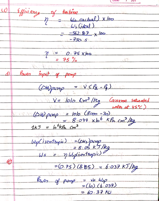 UGLE 201 Effluencyk - - -- ta bine Wism cactual) xloo Ws (ideal) --562:82_x.de -750.5 n = 0.75X/06 = 75% d Power input of pro