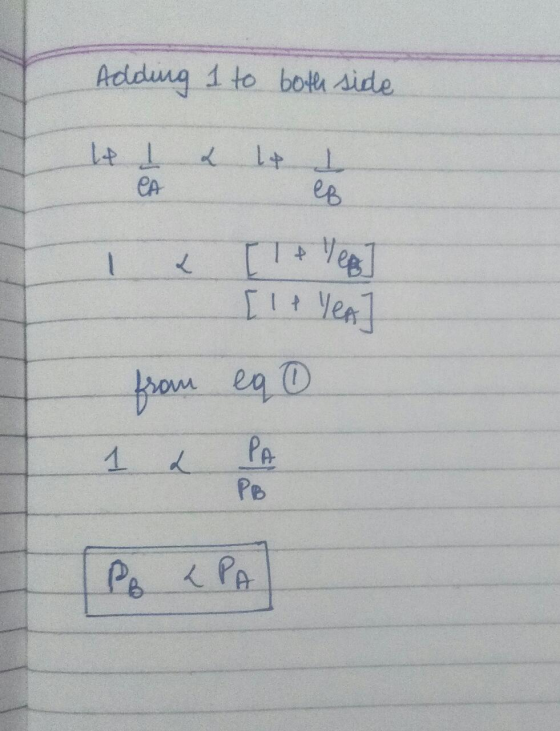 Adding 1 to both side. L+ 1 4 + 1 eB from 4 [It Yea ea Pe 1 PB Po Z PA