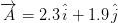= 2.3i + 1.9