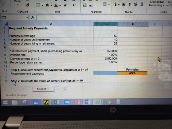 1 Paste a. A . A $ -% S Conditional Formatting For as Ta In Undo/ Clipboard Font Alignment Number Tables C21 IDE 1 Required A