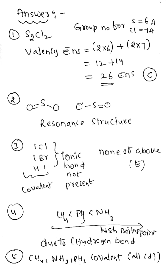 Answero- Group no lo ☺ Sacla c=1A Valency ēns = (2x) + (2x1) = 12tly 1. = 26 ens & Osno -S=0 Resonance structure 102 c none o