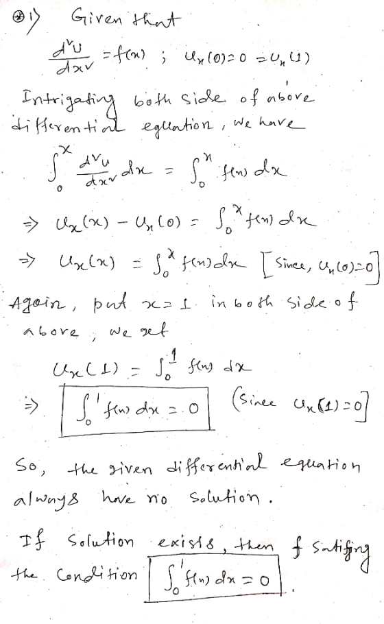 Given hnt uf u0)0 ) xν ntrigatinoth side of nseve di Herentin eguntion, we have AVU dxvodx m) dn x(x)U, C0) nolSies, U,o)2o U