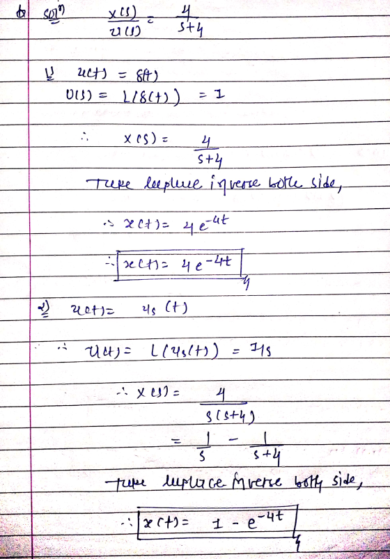 е К? xls) и ) 4. sty 2 4Hast) O3) = 1845) L/8045) = 1 •: 2 XOS) 4 sty Ture leeplice inverse both side, es xet)= 4eut xH2 4e -