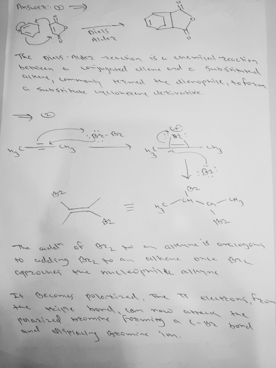 Answer: Diels Aleled The Diels-Aldez reaction is a chemical reaction between a conjugated cliene and a substituted alkene, co