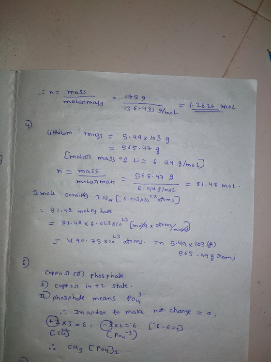 rolan rnay 13 6.4 33 9/mo aas 5.44 x 10.3 g =5(5.9- mass const し3 copp on in t stak .: 그mas, den to make not change C Pu3)