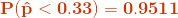 P <0.33) = 0.9511