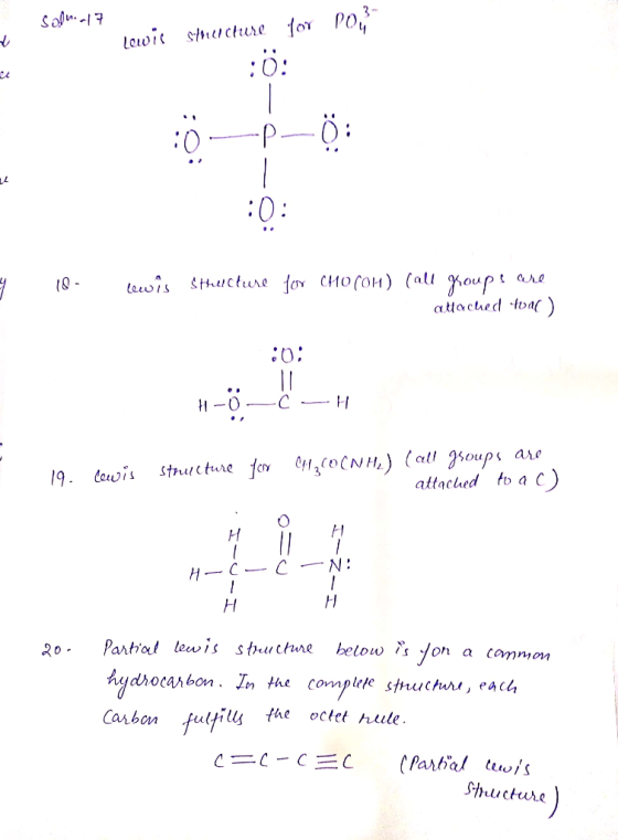 salu.al7 for PO, lewis structure :0: O P 6: :03 Y 18 - lewis Shellcture for CHO COH) (all goups are attached toad 30: H-0-Ć -