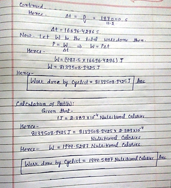 continued Hence <= 187000 S At = 16696.42865. Now let W be the total wolt dome then. P = W W = PAT At Hence- W=(487.5 X 166.9