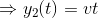 \Rightarrow y_2(t)=vt