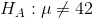 HA :μά 42