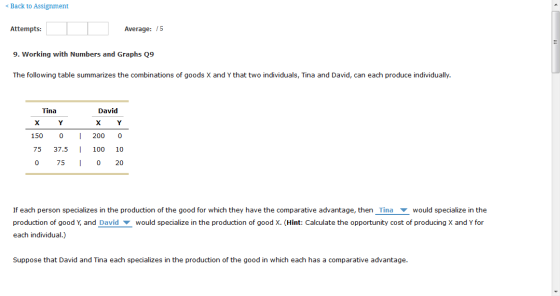 < Back to Assignment Attempts: Average: 75 9. Working with Numbers and Graphs Q9 The following table summarizes the combinati