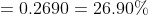 =0.2690=26.90\%