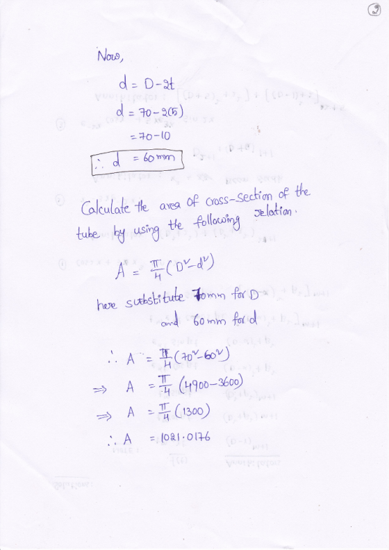 Nous, Calculate tle avea of Cross-Section of the ation ‘ 00-3600 A 01 01