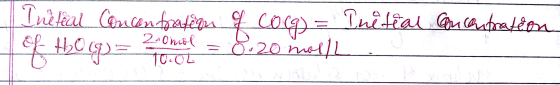 Inital Concen of Cocq) = Initial cou contration 14 Hocp) = 240ml = 8.20 nell