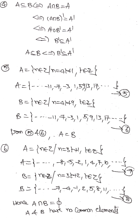 @ Дc B(- АПВ-А (ANB)SA! < AluBl=A! =) Blea ACB ca) BICA! o A={nez/n=4241, teze Az ----|, 7-5,1,5933, 17. B = {ne 24 n=4244,