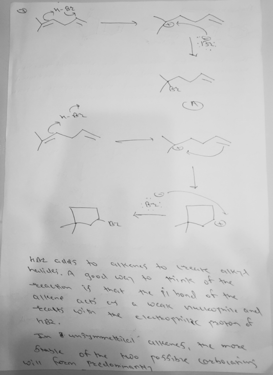 Leto Bay HBZ adds to alkenes to heute alkyl halides. A good way to think of the reaction is that the pi bond of the alkene ac