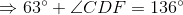 63 + LCDF = 136