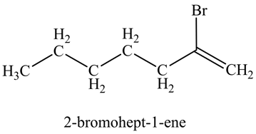 H
H
H3C
CH2
2-bromohept-1-ene