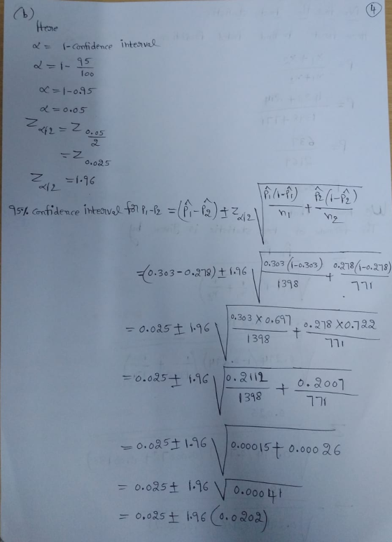 Here 1- Confidence interval 2=1-95 loo x=1-0.95 L=0.05 Z. 42=2 0.05 - Z 0.025 Z =1.96 시오 95% confidence interval for pin 12 =
