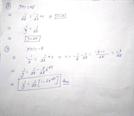 (2 96) = 25 - 1+c 11 c=0 7 ý 키 19=25 y (0) = -5 6 - 5-1 I + c -- 25 19 95 en 6-5t е j 25 25 1-best An 25