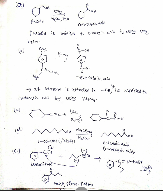 not cruz Palcohol Hysay, to 1. is oxidized Carboxylic acid to carboxylic acid by using crop, i alcohol He sou ų-OH CHICH Tere