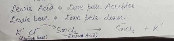 Lewis Acid Lone pair Accepter Lewis base & Lone paire donsse n e ve Socie? Säch k + k +