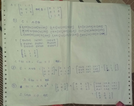 A - L and B = 1 1 0 L. ) c = A OB )) (10) V (110) veini) (11) V (111) vonij (11DV (anov CIAO) @ 10) V Conow (IAD) CONDUCONDUC