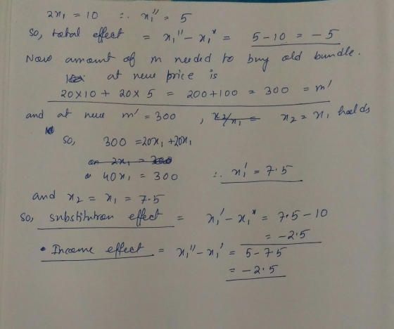this n2zn, halds an = 10 . Ni 5 So, tabal effect - n-a = 5-10 = -5 Now amount of n needed to buy old bung 10 at neue price i